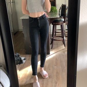 Zara high waist black jeans